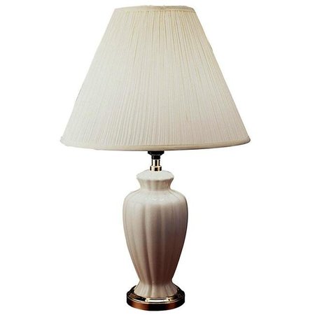 ORE FURNITURE Ore Furniture 6118IV 26 in. Ceramic Table Lamp - Ivory 6118IV